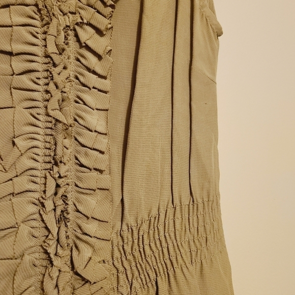 Zara Woman | Khaki Green/Brown Sleeveless Mini Dress (Size XS) - Picture 10 of 14